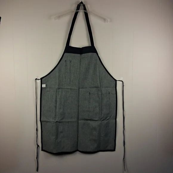 Denim Shop Apron Work Machine Pockets - Picture 5 of 8